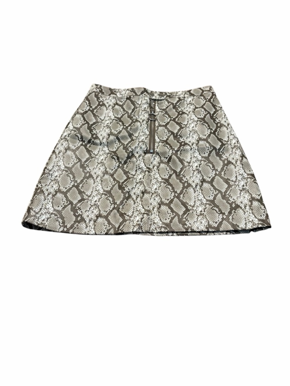 DIVIDED faux snakeskin skirt